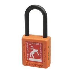 Cadenas orange en nylon . anse Ø 6 mm x H.44 mm avec étiquette de signalisation KSTOOLS 117.1435 | 117.1435