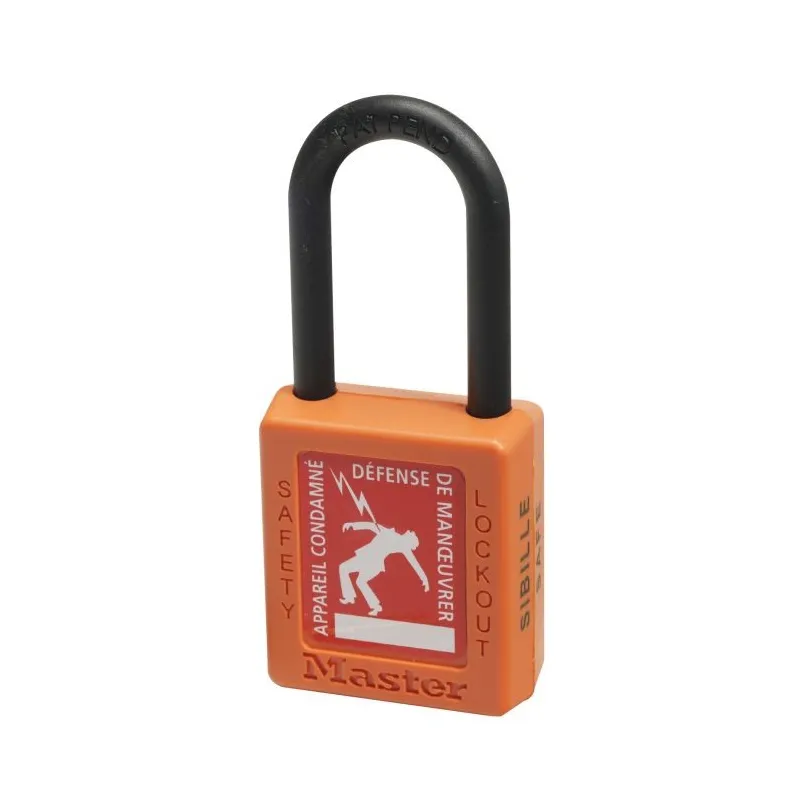 Cadenas orange en nylon . anse Ø 6 mm x H.44 mm avec étiquette de signalisation KSTOOLS 117.1435 | 117.1435 Cadenas orange en nylon . anse Ø 6 mm x H.44 mm avec étiquette de signalisation KSTOOLS 117.1435 | 117.1435