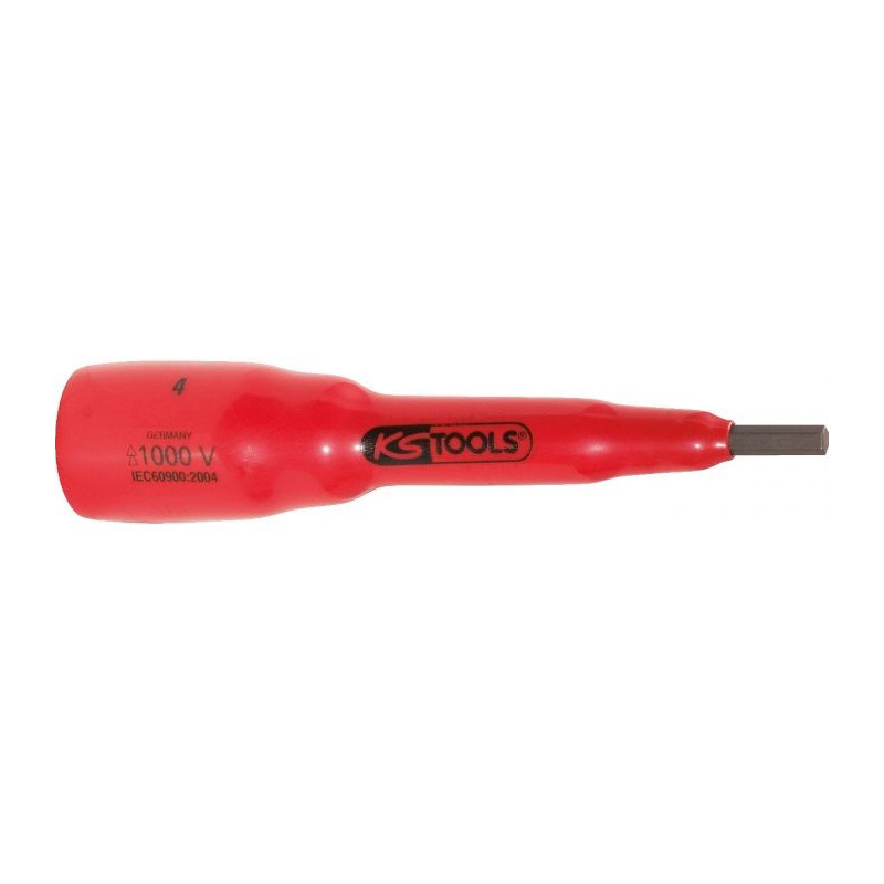 Douille tournevis 6 pans isolée . 3/8" - 4 mm KSTOOLS 117.3861 | 117.3861