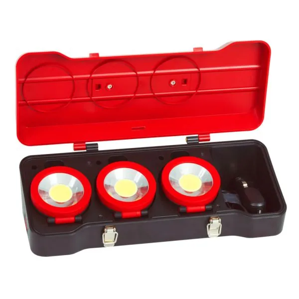 Coffret de 3 projecteurs LEDs 3W KSTOOLS 150.4314 | Vis bois | Ekibat