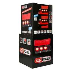 Présentoir de 9 coffrets de 3 projecteurs LEDs | Vis bois | Ekibat