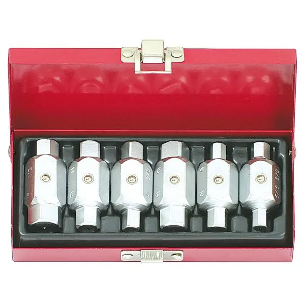Coffret de 6 embouts pour bouchons de vidange | Protection antichute |