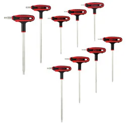 Jeu de 9 clés mâles TORX tête sphérique | Vis bois | Ekibat