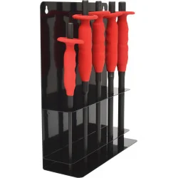 Présentoir de 5 chasse-axes brunie avec poignée de | Mesure & Traçage
