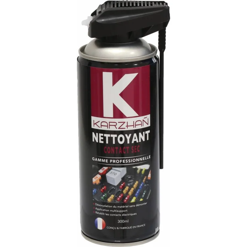 Nettoyant contact électrique avec tête 2 jets - aérosol 300ml KARZHAN