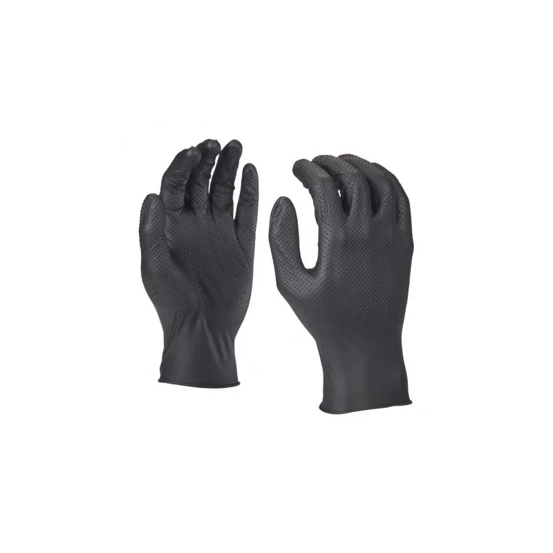 Gants Nitriles Jetables Noir MILWAUKEE 4932493235 - Protection Pro | Ekibat
