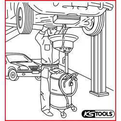 Récupérateur d'huile par gravité 65 L KSTOOLS 160.0001 | Mesure & Traç