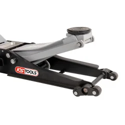 Cric hydraulique extra-bas acier ULTIMATE 2T avec double-roues | Clés