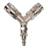 Raccord pneumatique Y pour connecter 2 outils pneumatiques | Clous & P