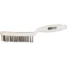 Brosse métallique à 4 rangées acier . 285 | Abrasifs & Meules | Ekibat