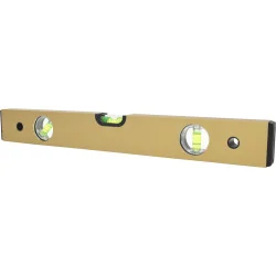 Niveau rectangulaire en aluminium anodisé 3 fioles . | Vis bois | Ekib
