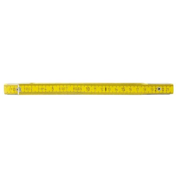 Mètre pliant jaune en bois . L.2 m | Mesure & Traçage | Ekibat