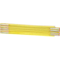 Mètre pliant jaune en bois . L.2 m | Mesure & Traçage | Ekibat