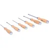 Jeu de 6 tournevis ERGOTORQUE® BOISmax à lame | Vis bois | Ekibat