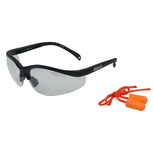 Lunette de protection - Transparente avec bouchons d'oreille | Vis boi