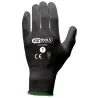 Gants microfibres noirs . T.7 . 12 paires | Gants de protection | Ekib