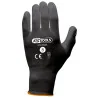 Gants microfibres noirs . T.8 . 12 paires | Vis bois | Ekibat