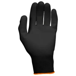 Gants microfibres noirs . T.8 . 12 paires | Vis bois | Ekibat