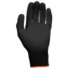 Gants microfibres noirs . T.8 . 12 paires | Vis bois | Ekibat