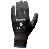 Gants microfibres noirs . T.10 . 12 paires | Gants de protection | Eki