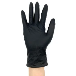 Gant de protection en nitrile noir . Taille | Mesure & Traçage | Ekiba
