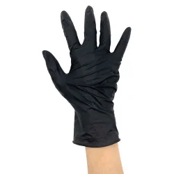 Gant de protection en nitrile noir . Taille | Mesure & Traçage | Ekiba