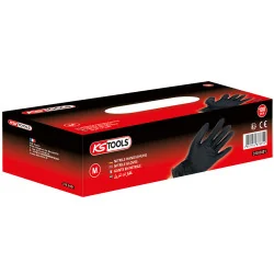 Gant de protection en nitrile noir . Taille | Mesure & Traçage | Ekiba