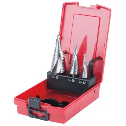 Coffret de 3 forets étagés HSS pour tôles | Vis bois | Ekibat