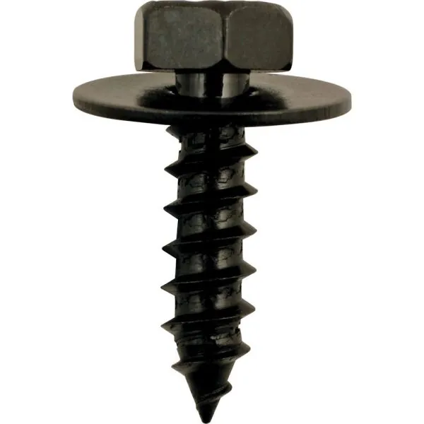 Vis métal noire avec rondelle pour VW . Audi . PSA et Opel-