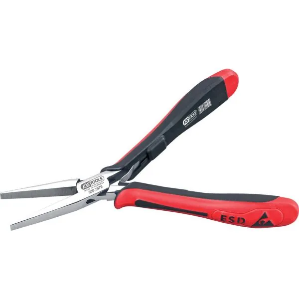 Pince électronique à bec long plat lisse . | Pinces & Tenailles | Ekib