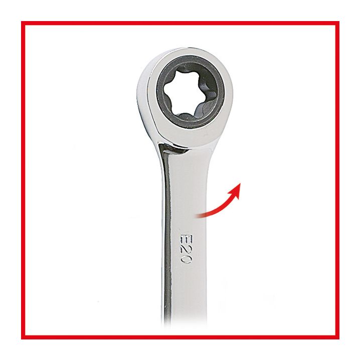 Clé polygonale à cliquet TORX® GEARplus® . E6xE8 | Clés & Douilles | E
