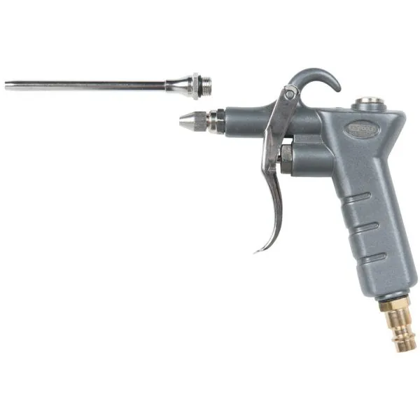 Soufflette pistolet en métal 1/4" avec 2 embouts | Rangement atelier |