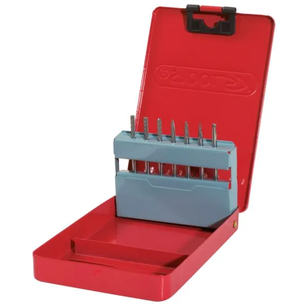 Jeu de fraises HM 3mm - 7 pcs | Rangement atelier | Ekibat