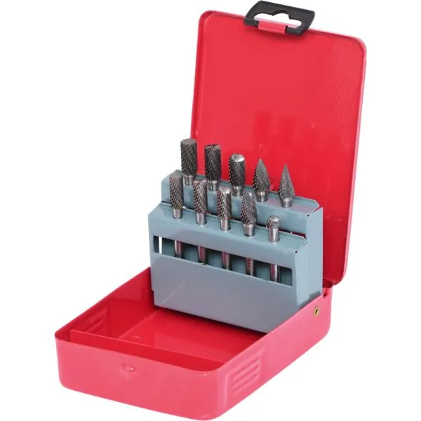 Jeu de fraises HM 8-10mm - 10 pcs | Rangement atelier | Ekibat