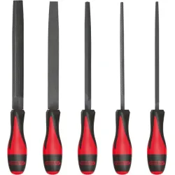 Jeu de 5 limes emmanchées demi-douces de différentes formes KSTOOLS 140.3000 | 140.3000