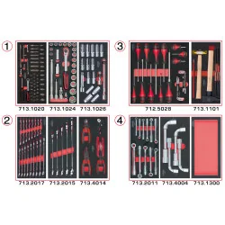Composition d'outils 4 tiroirs pour servante . 173 | Rangement atelier