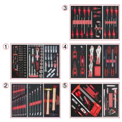 Composition d'outils 5 tiroirs pour servante . 187 | Rangement atelier