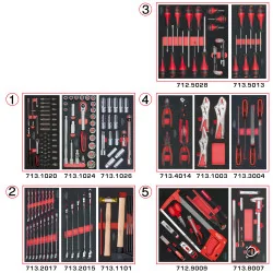 Composition d'outils 5 tiroirs pour servante . 187 | Rangement atelier