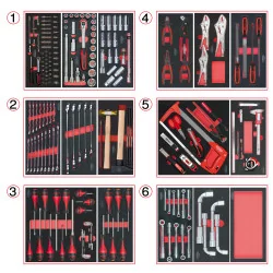 Composition d'outils 6 tiroirs pour servante . 202 | Rangement atelier