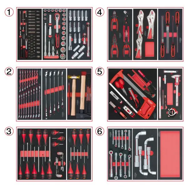 Composition d'outils 6 tiroirs pour servante . 202 | Rangement atelier