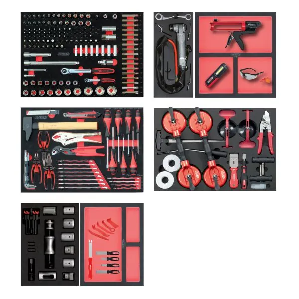 Composition d'outils pour servante spéciale Vitrage . 232 | Rangement
