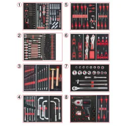 Composition d'outils PL 8 tiroirs pour servante . | Rangement atelier