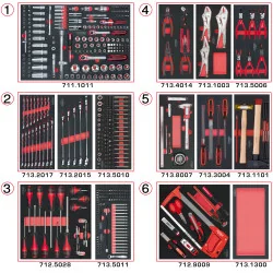 Composition d'outils 6 tiroirs pour servante . 455 | Rangement atelier