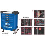 Servante ULTIMATE bleue 7 tiroirs équipée de 283 | Rangement atelier |