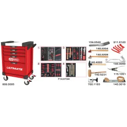 Servante ULTIMATE 5 tiroirs avec composition pour la | Rangement ateli