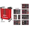 Servante ULTIMATE rouge 7 tiroirs équipée de 337 | Rangement atelier |