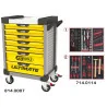 Servante ULTIMATE jaune et gris 7 tiroirs équipée | Rangement atelier