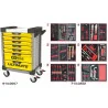 Servante ULTIMATE grise et jaune 7 tiroirs équipée | Rangement atelier