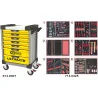 Servante ULTIMATE grise et jaune 7 tiroirs équipée | Rangement atelier