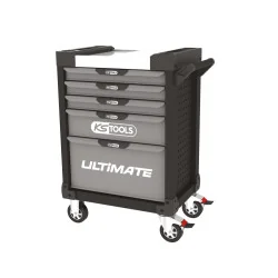Servante ULTIMATE noire et grise . 5 tiroirs | Rangement atelier | Eki